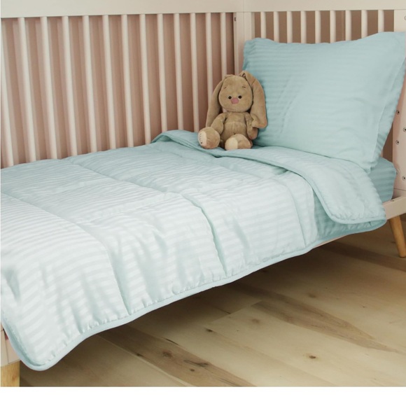 ZPECC home Other - ZPECC Toddler Bedding Set - 4 Piece Soft Crib Bedding Set- Mint Green